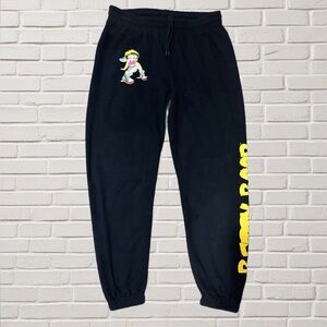 Betty Boop Joggers Black Sweatpants Retro Comfy Grunge Soft Streetwear L